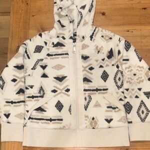 The North Face Kids Patterned Puffer Jacket - Cream and Black